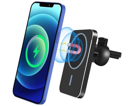 Cargador Novo Carro Sem para iPhone 12 Pro Max/12 Mini/12 Pro/12 YIZHOOD Negro