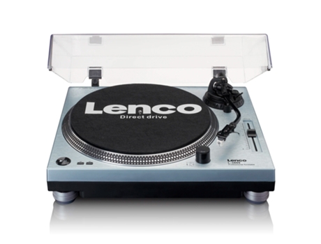 Tocadiscos LENCO Tocadiscos Lenco L-3809 para Dj con Preamplificador Usb Direct Drive 33 y 45 Rpm Mmc Rca Line Out Azul Metálico