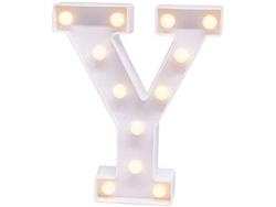 Letras com Luzes Led para Decoração de Interiores Y