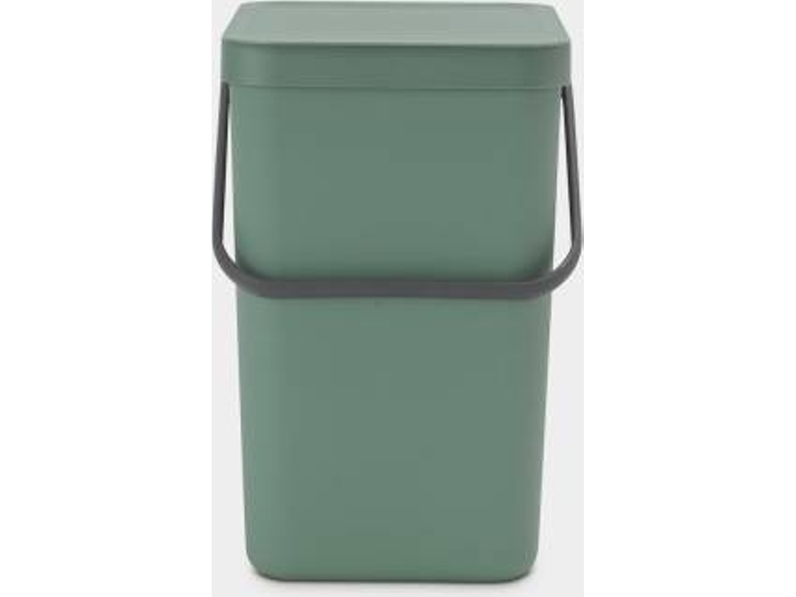 Cubos de Basura BRABANTIA Sort&Go (Verde - 25L - 34x26.5x40 cm  - Inox)
