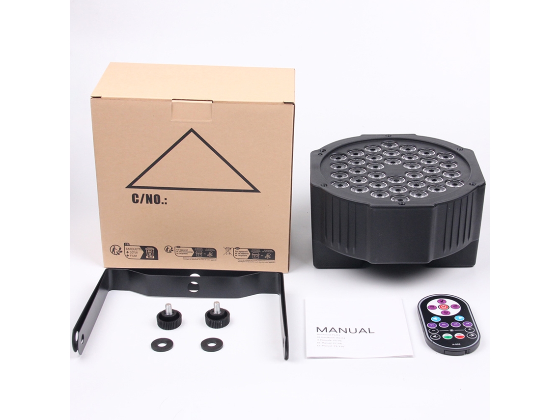 Lámpara PAR LED de 36 W y 36 LED, modelo 2026, C110, 240 V, con controlador DMX512 para fiestas, discotecas y DJ.