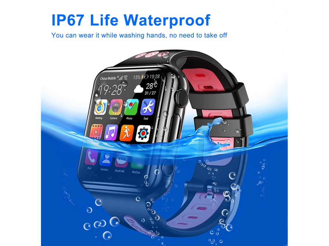 Reloj Inteligente 4g Todas Las Redes Impermeable Ip67 Dobles Cámaras Hd Gps Wifi Deportes Salud