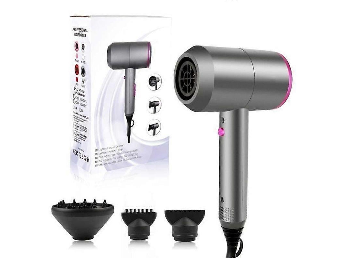 Secador de pelo profesional Happygoo de 2000 W, iónico, 1 difusor, 2 boquillas de peinado, 3 elementos calefactores, Nostalgia88