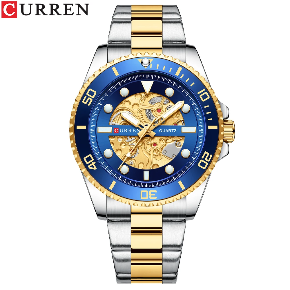 Reloj Deportivo De Lujo Para Hombre En Acero Inoxidable (azul)