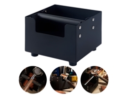 Caja grande de acero para desechar café con 45 accesorios para café.
