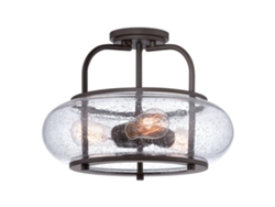 Flush Mount QUOIZEL (QZ-Trilogy-SF-M) Trilogy Metal, vidrio sembrado E27 3 bulbos