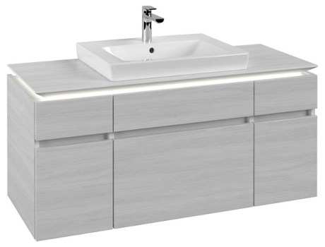Villeroy &amp Boch Legato Unidad de lavabo B683 1200x550x500mm centrada en el lavabo iluminación LED