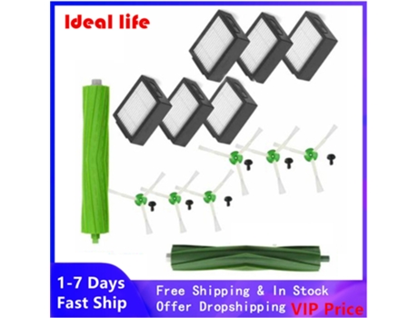 Mian-cepillos de rodillos rodantes, filtros, cepillo lateral, destornillador para Irobot Roomba I7 I7 I7 Plus E5 E6, filtro de Robot aspirador