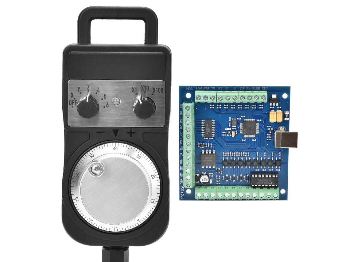 Placa de control CNC Mach3 de 4 ejes y 100k rpm con manivela