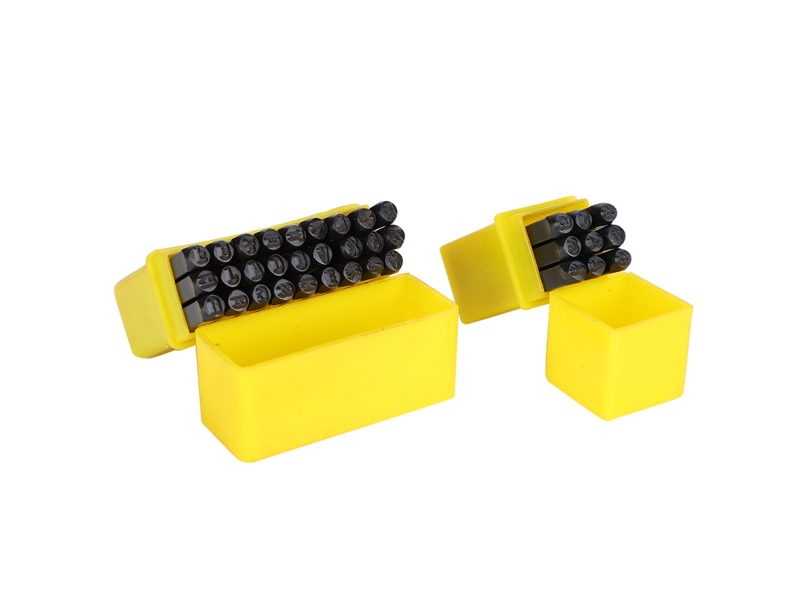 36pcs Herramienta De Punzón De Estampado Números(0-9) Letras(a-z-) Acero Alto Carbono 2cajas(3mm)
