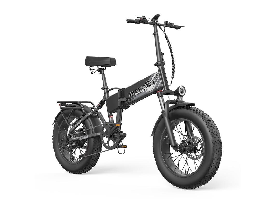 Bicicleta Eléctrica Plegable Zazawork Cf1000, Batería Extraíble De 48 V Y 20 Ah, Suspensión Completa.