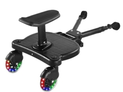 Adaptador universal con rueda y asiento para cochecito de bebé de 25 kg, color negro, Promax Szsmart