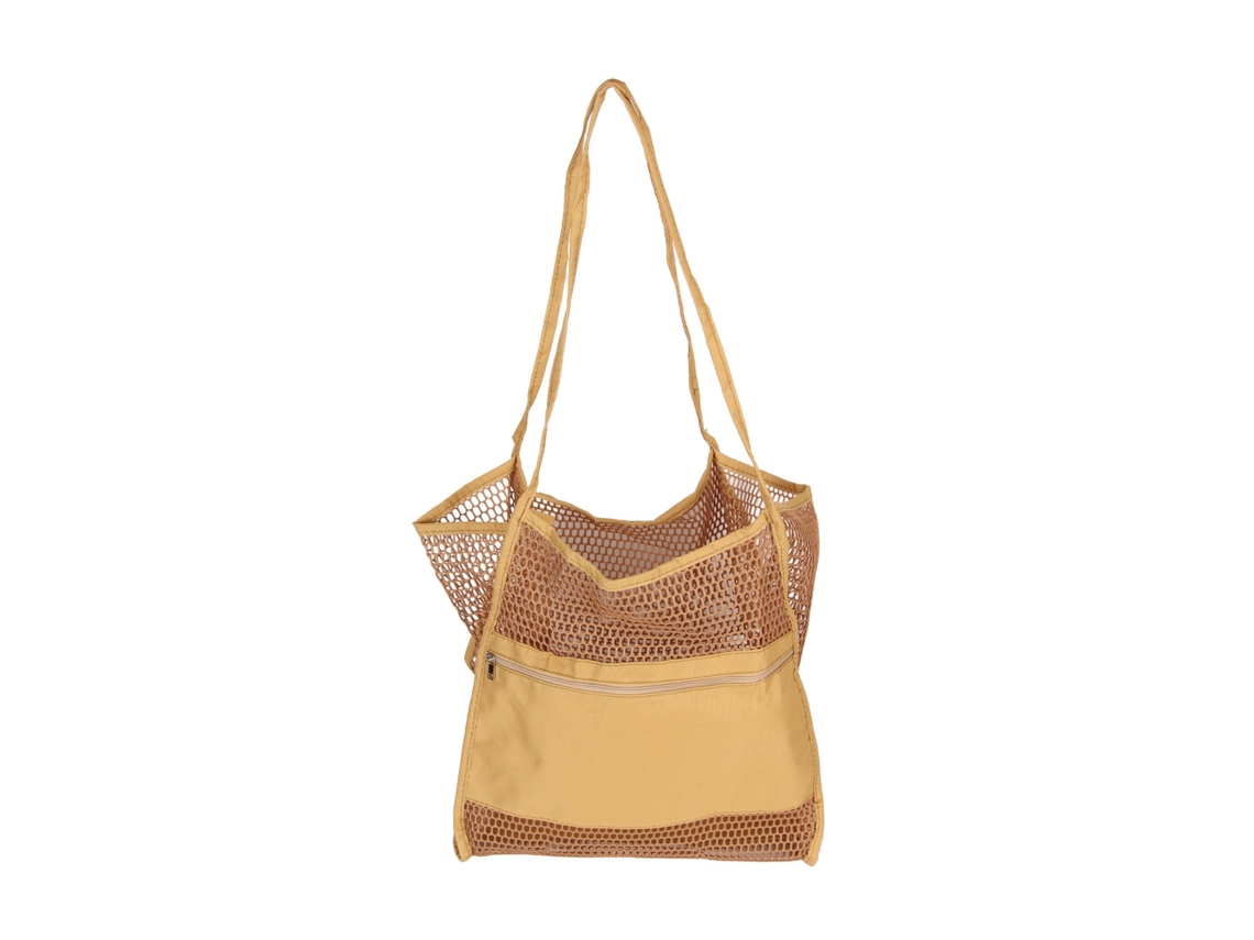Bolso De Playa De Malla Para Mujer, Tejido Oxford Ligero, Bolso De Hombro Plegable Para Vacaciones, Piscina, Color Caqui.