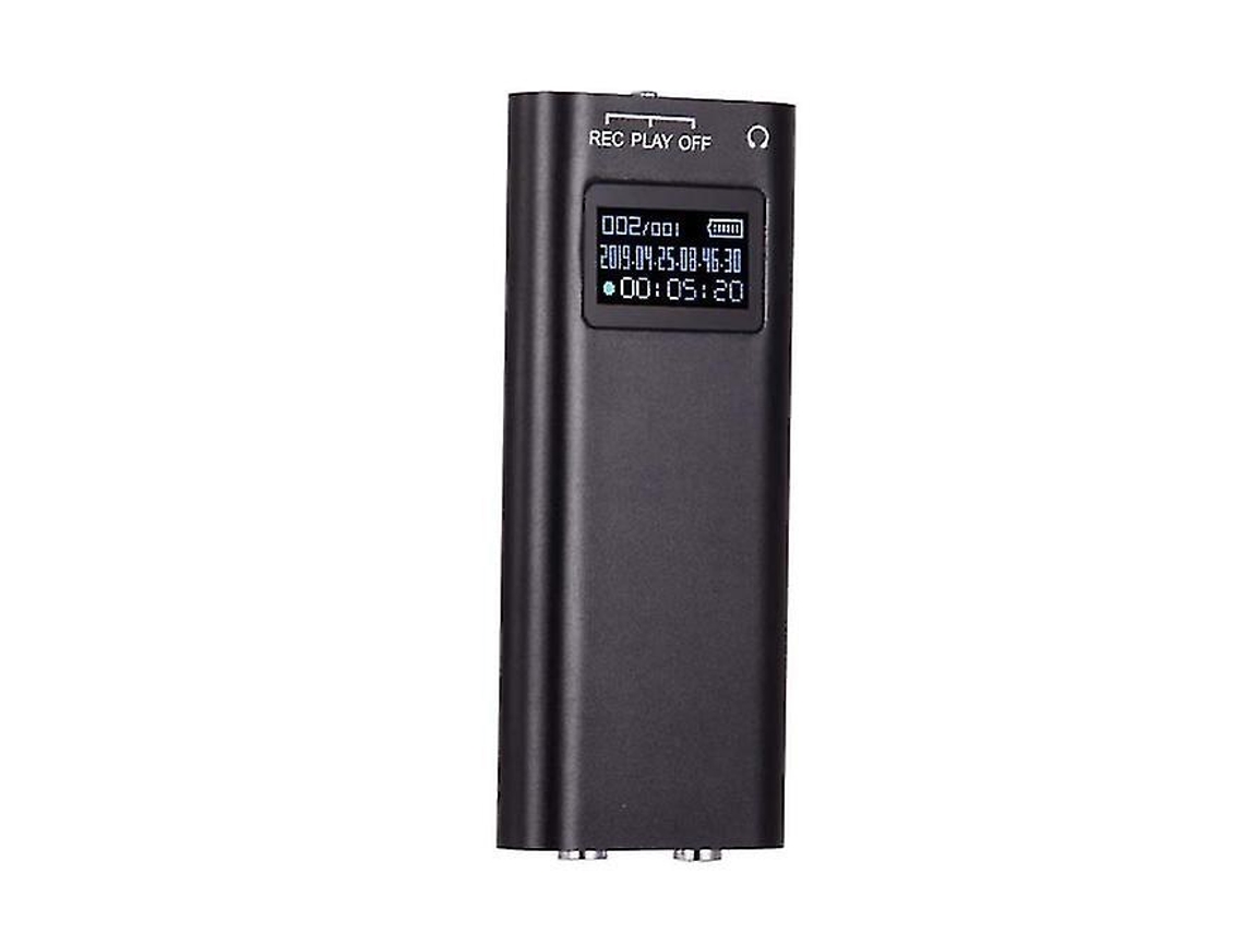 Mini grabadora digital, reproductor de música MP3, grabación con una sola tecla, grabación de voz sincronizada, 8 GB, Yizhood (negro)