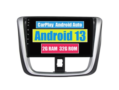 Autoradio Multimedia ROVERONE para Toyota Vios Yaris L 2016 - 2019 CarPlay Android Coche Radio Bluetooth Navegación