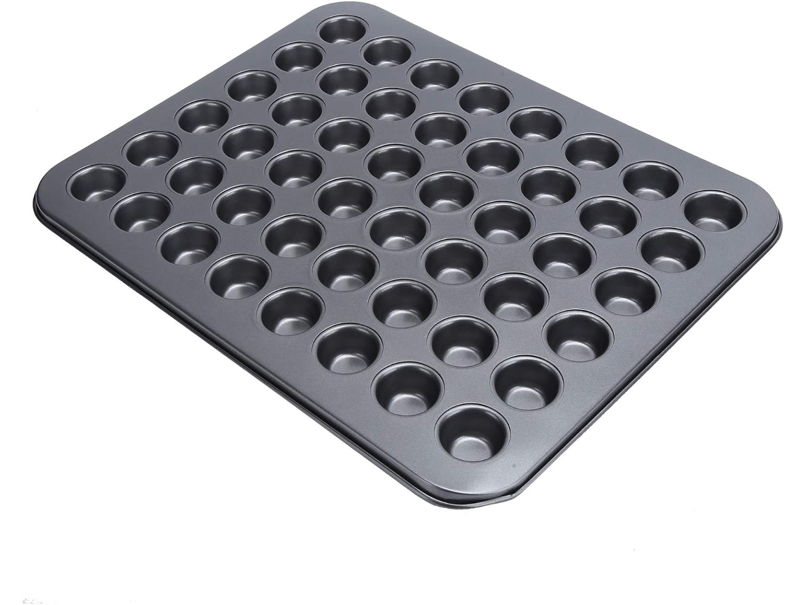 Molde para muffins - Mini - Rinde 48 muffins - Antiadherente - Dimensiones: 40,7 x 32,2 x 2 cm