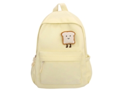 Mochila escolar para niñas 2024, modelo versátil, fabricada en nailon, con correas dobles, ideal para viajes y uso diario. Amarilla.