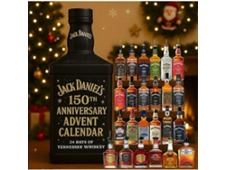 Calendário de Advento de Natal 2025 com Decoração em Acrílico Estilo Completo Jack Daniel Aniversário