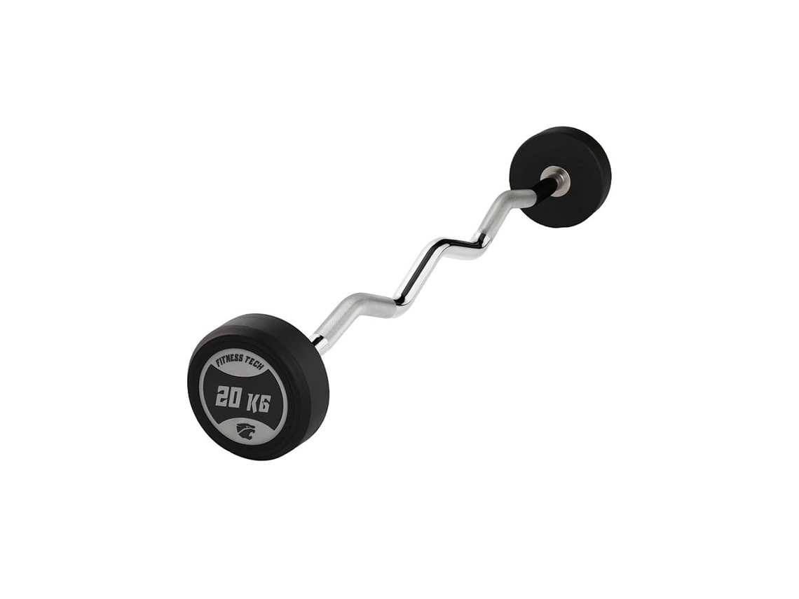 Barra Montada Curva 20 Kg Fitness Tech