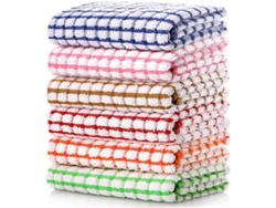 2026-toallas De Cocina De Algodón, 16x25 Pulgadas, Paquete De 6, Absorbentes, Para Secar Platos Y Uso Diario
