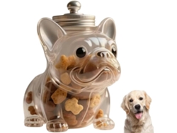 Frasco De Aperitivos Perro Diseño Bulldog, Ideal Para Galletas Y Dulces