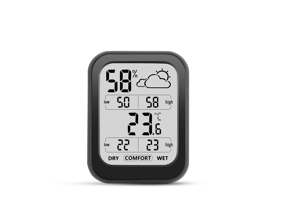 Termómetro Higrómetro Digital Para Interiores Con Pantalla Precisa, Medición De Temperatura Y Soporte, En °c/°f, Para El Hogar, La Oficina Y El Invernadero.
