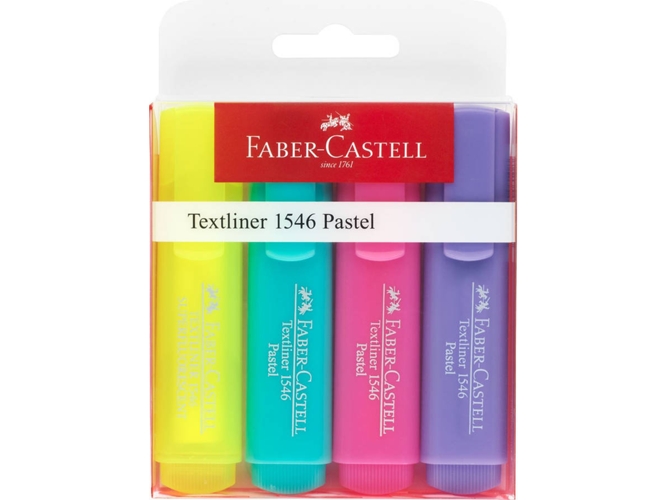 Marcadores FABER-CASTELL Fluorescente (4 Un - Multicolor)