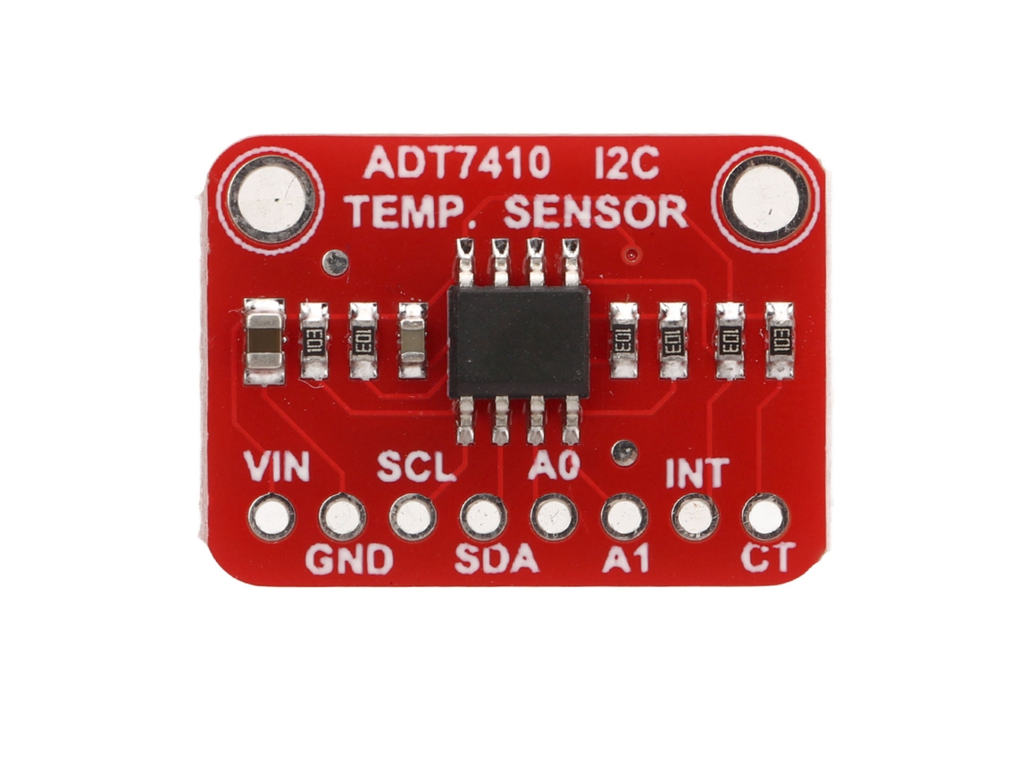 Placa de conexión para sensor de temperatura Adt7410 con interfaz I2C, sensor preciso de 40 ℃ a 105 ℃, módulo de 2,7 V a 5 V CC