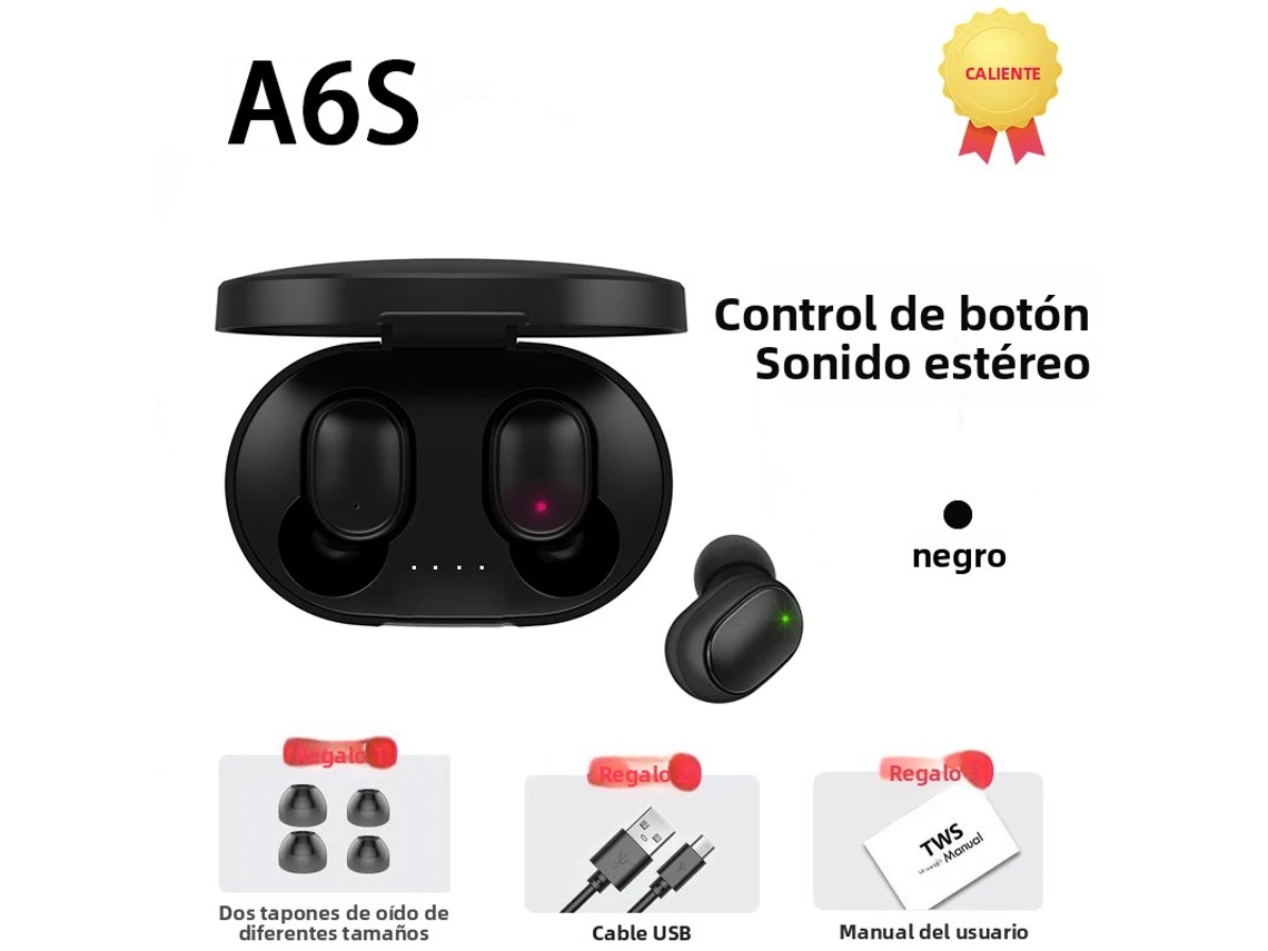 Fones de Ouvido Bluetooth True Wireless com Microfone, Fones de Ouvido Intra auriculares com Cancelamento de Ruído MDUG (preto)