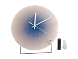 Reloj De Pared Circular De 30 Cm, Silencioso, Funciona Con Pilas, Con Cristal Decorativo Azul Degradado.