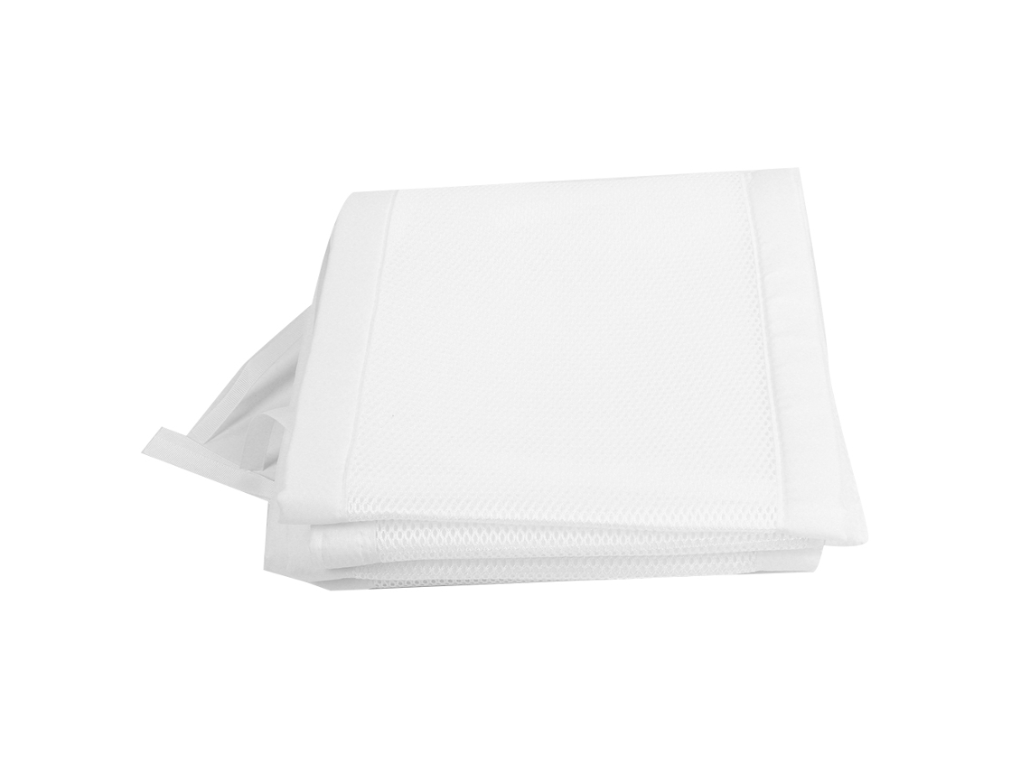 2 Protectores De Cuna De Bebé Transpirables De Malla Ajustables, Color Blanco.