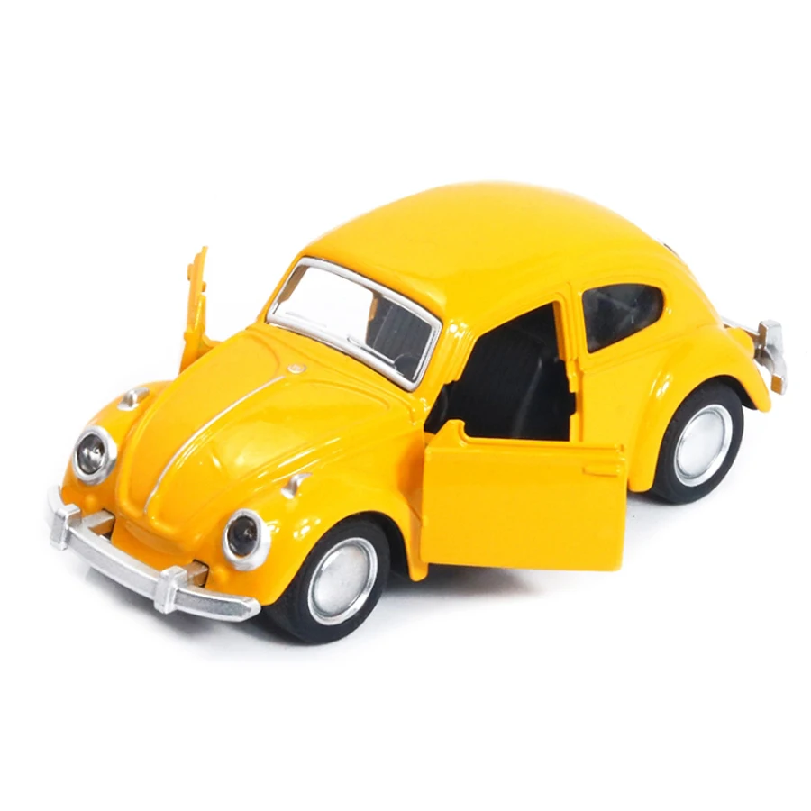 Modelo De Coche Retro De Aleación Con Forma De Escarabajo (amarillo)