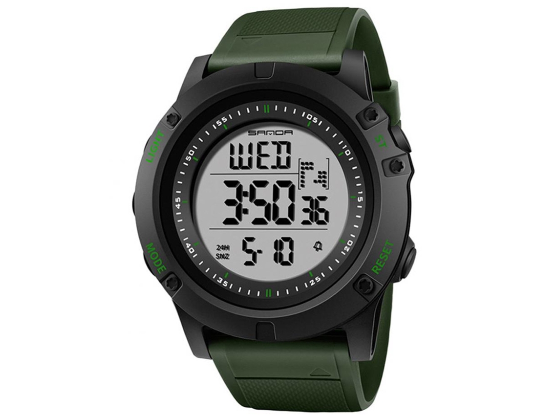 Reloj De Pulsera Moderno Para Hombre De Piel Sintética, Redondo, Resistente Al Agua, Digital, Para Uso En Exteriores.
