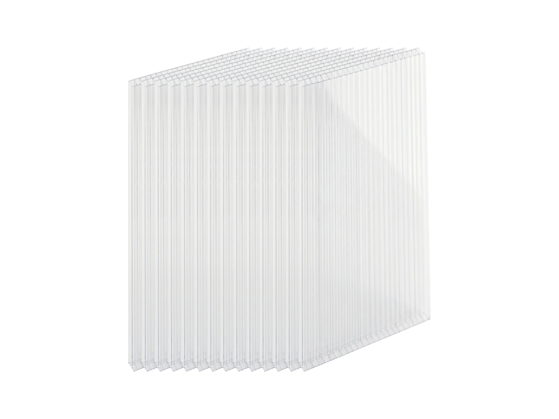 Relaxdays Set De 14 Placas De Doble Pared, 6 Mm, Para Invernadero, 121 X 60,5 Cm, Policarbonato Transparente
