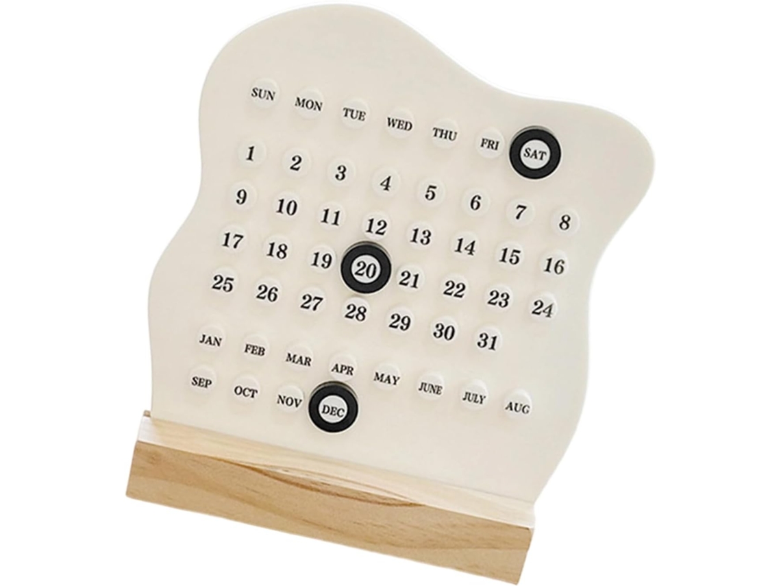 Calendario Retro Eterno, Planificador De Mesa, Agenda De Escritorio Para El Hogar Y La Oficina.