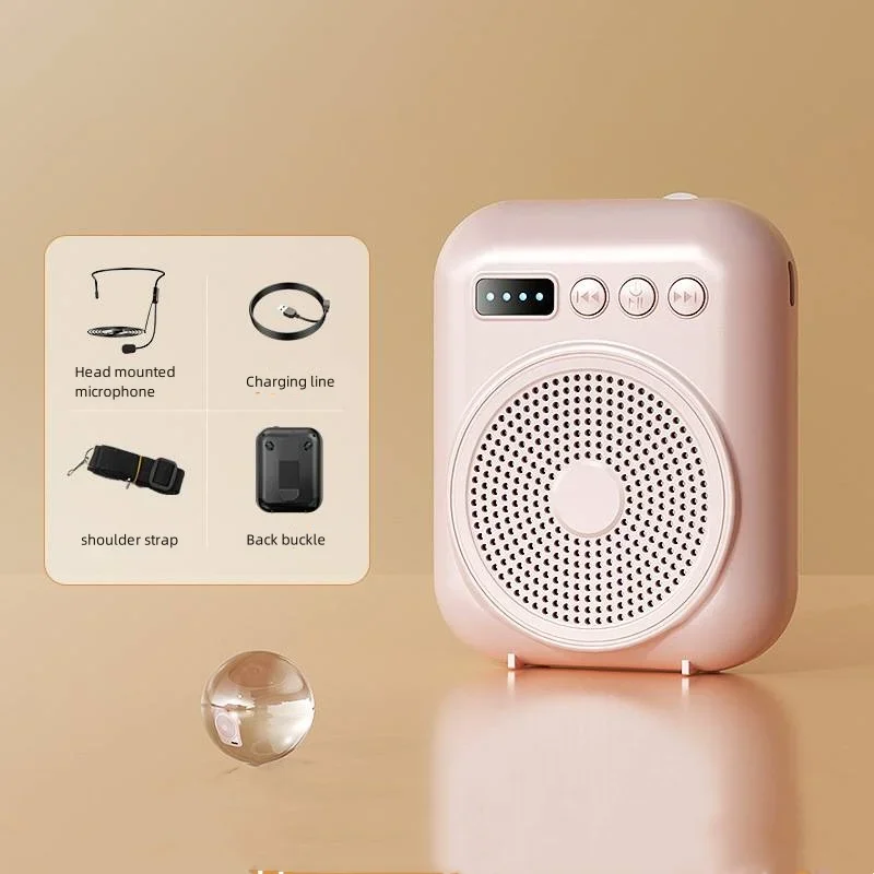 Altavoz (rosa) Con Micrófono, Pantalla Y Sonido Envolvente.