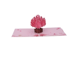 Tarjeta desplegable 3D con diseño de flores de cerezo - Regalo romántico