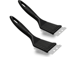 Cepillo de limpieza para parrillas CHRUI de acero inoxidable, 20 cm, 2 unidades