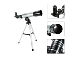 Telescopio Astronómico Refractivo 90x Con Trípode 360x50mm Para Principiantes Y Viajes
