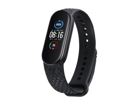 Correa de reloj Xiaomi 5/6 con diamantes Negro S