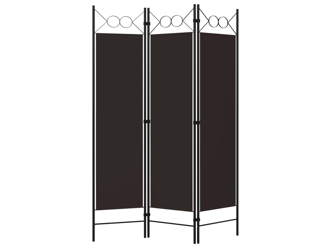 Biombo | Biombo de 3 paneles, 120 x 180 cm, marrón, WSD791854, Adorable Home