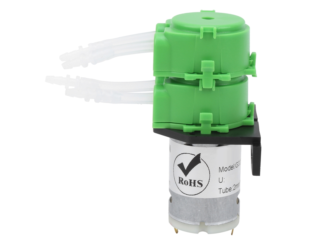 Bomba Peristáltica De Doble Cabezal Mini Dosificadora Para Líquidos Viscosos Y No Viscosos, Manguera 2x4mm (dc12v)