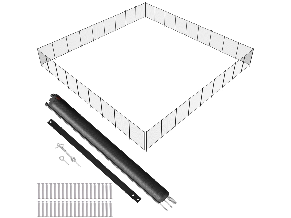 Valla de piscina desmontable VEVOR, barrera para piscina enterrada al aire libre, 1,21x32,91m