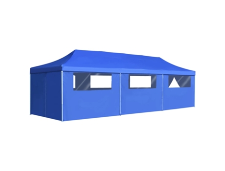 MAISON EXCLUSIVE Carpa plegable Pop-up con 8 paredes laterales 3x9 m azul