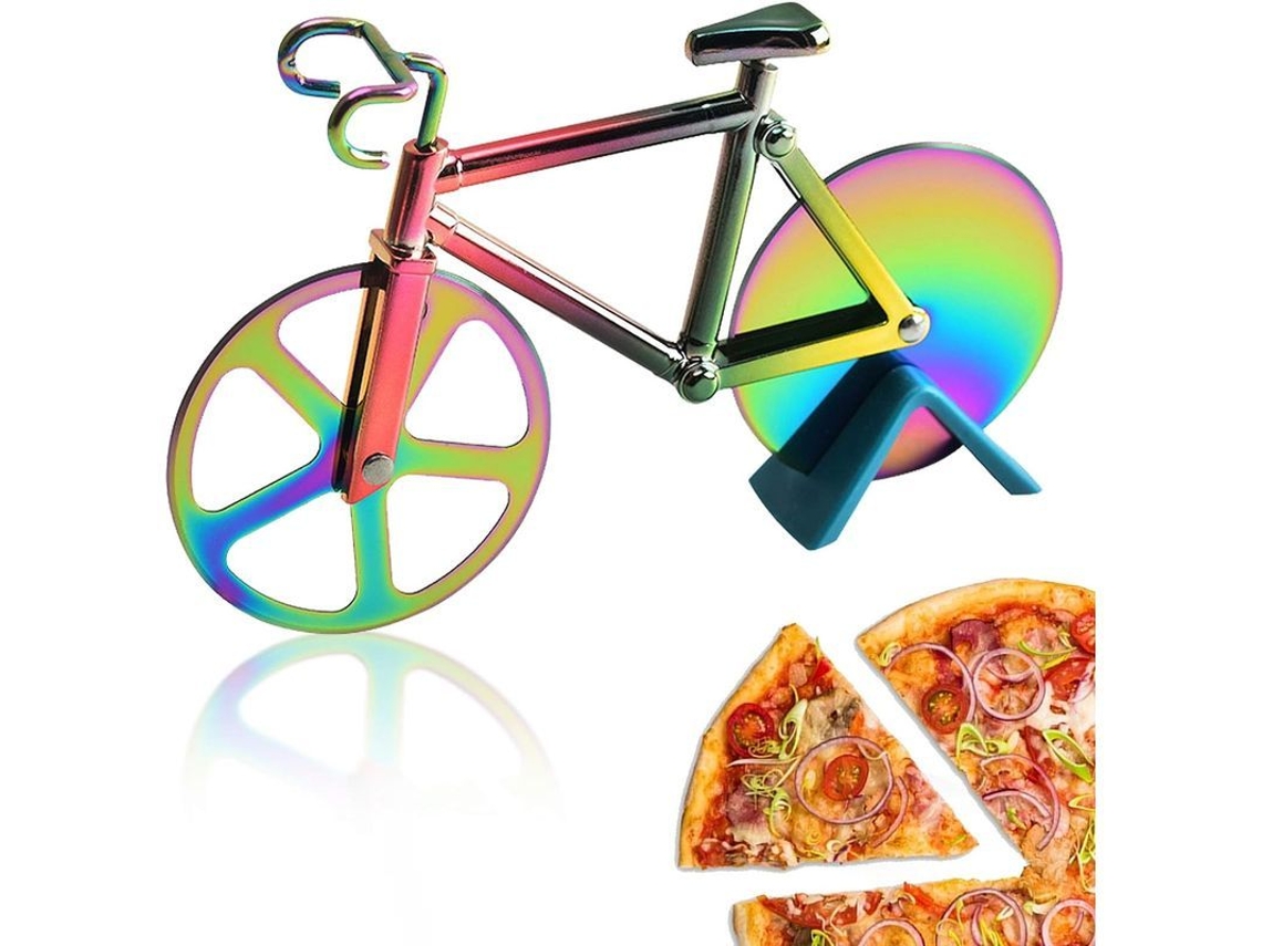 2026da-cortador De Pizza Bicicleta Con Base, Hoja Afilada Y Antiadherente, Ideal Para Pizza Y Regalo