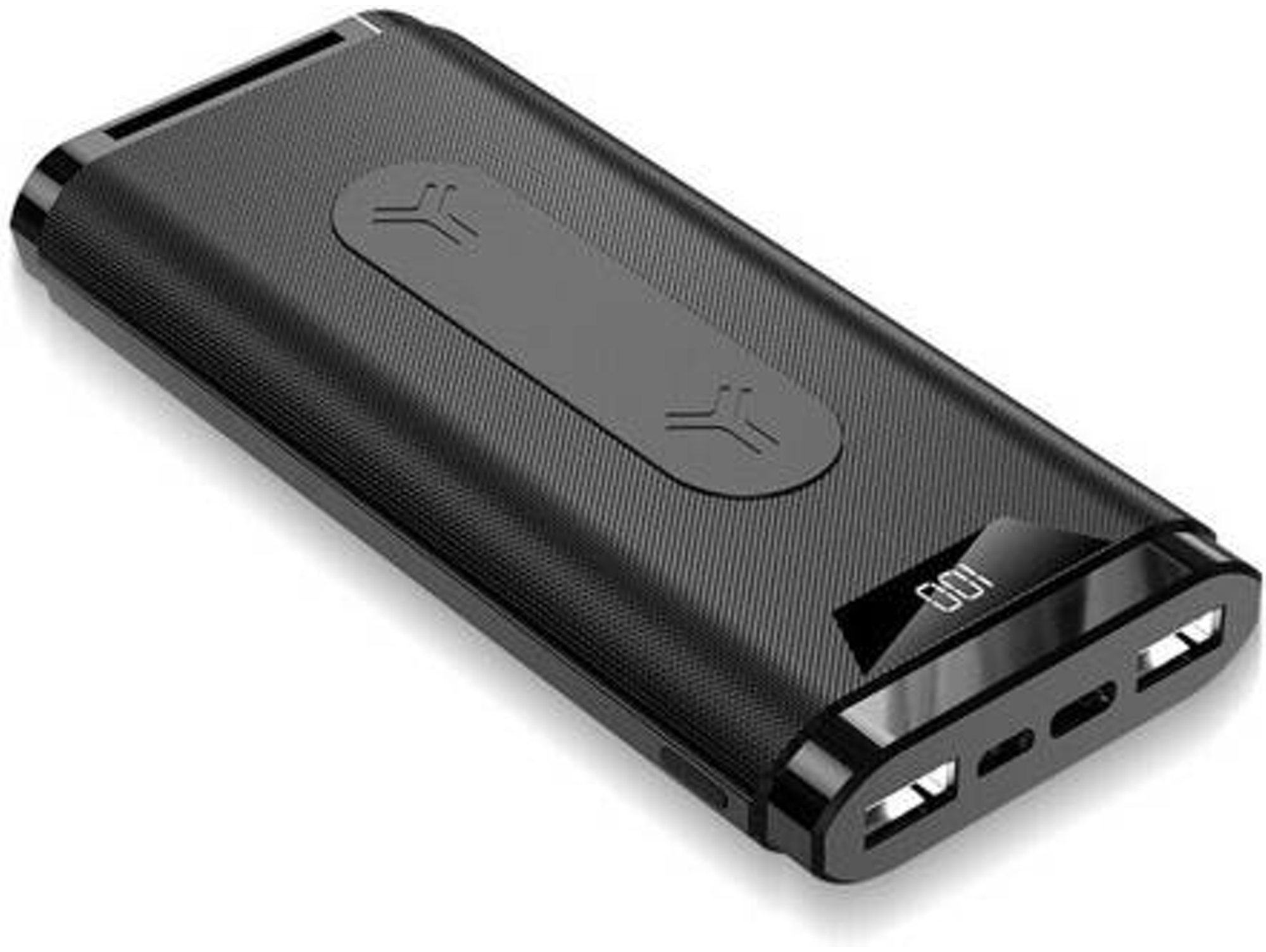 Powerbank ZIKKO Inalámbrico (10000 mAh - 2 USB - USB-C - MicroUSB - Negro)