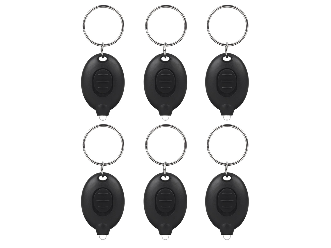 Mini Llavero Con Linterna Led (6 Unidades), Ultrabrillante, Portátil, A Batería, Con Llavero Para Actividades Al Aire Libre Y Emergencias (n