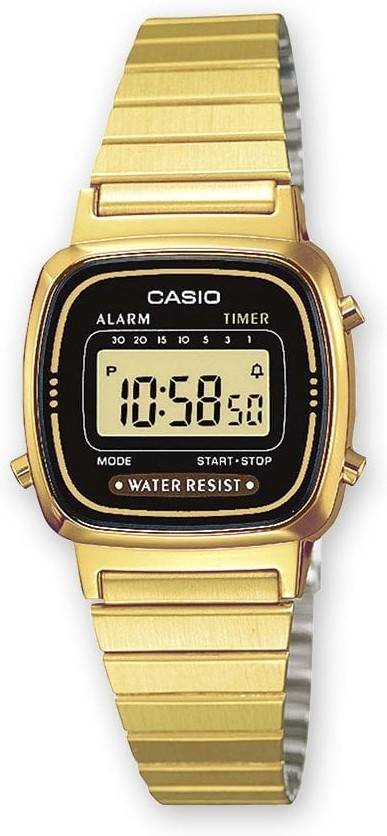 Reloj Digital CASIO Vintage Mujer (Acero y Resina - Dorado)