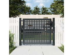 Puerta De Jardín Acero Gris Antracita 105x125 Cm