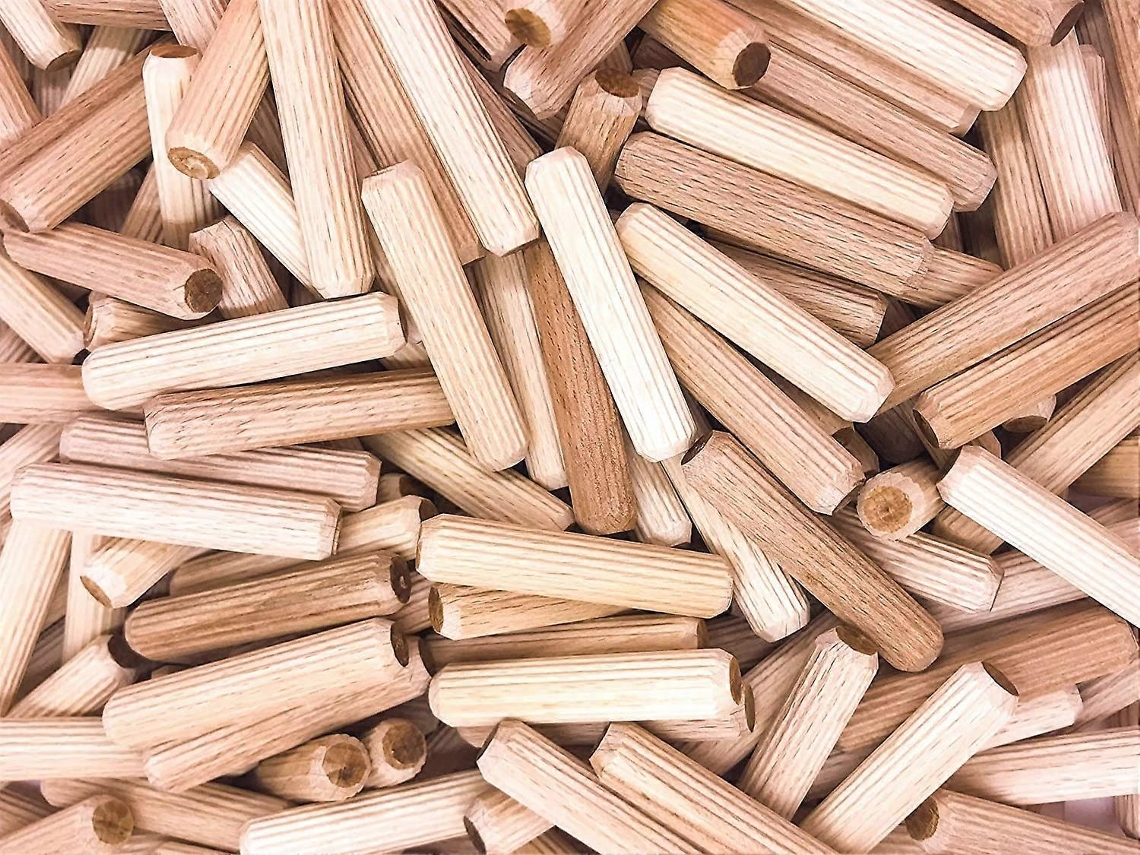 400 Varillas De Madera De Haya 8mm X 400mm Para Fresadoras, Fijaciones Estables Y Fáciles De Insertar